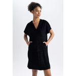 product_image_name-Defacto-فستان من قماش المنشفة قصة عادية بدون كم بغطاء للرأس-4