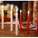 product_image_name-ROURA-pack de 4 bougies vellas rouge, Bougie conique rouge non parfumée de 25 cm pour valentine, mariage, dîner, spa, décoration intérieure/fête, Bougie longue durée sans fumée et sans coulure-4