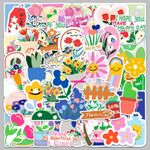 product_image_name-Generic-50 Pack Cute Cartoon Flowers Stickers pour Enfants Ordinateur Portable Esthétiq-1