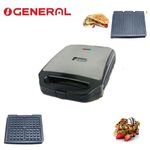 product_image_name-General-Panini sandwich maker+ gaufrier waffle maker 1200w plaques adhésive ouvrable 90º-1