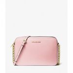 product_image_name-Michael Kors-Sac MK à bandoulière Jet Set Large Saffiano Leather Crossbody Bag -  Rose-1