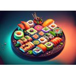 Sushi japan food  Poster Chambre Haute Qualité