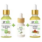 LY BIO PACK HUILE ALOE VERA 50ml - PIPETTE + HUILE ESSENTIEL THYM 10ML + HUILE JOJOBA 50ML - PIPETTE