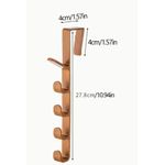product_image_name-Generic-علاقة باب أنيقة بيج مع 5 خطافات غير قابلة للانزلاق، تركيب دون أثر للغرفة والحمام-2