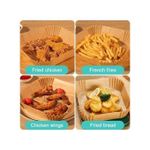 product_image_name-Generic-pack de 50 Pieces Papier Cuisson Pour Air Fryer Prédécoupé en Forme Carrée-3
