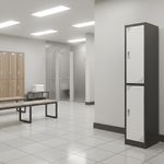 product_image_name-Kitea-Casier Solidis 2 Portes Avec Serrures - Blanc / Gris-2