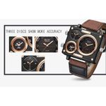 product_image_name-Oulm-ساعة OM02 - تصميم رياضي مستطيل - 3 مناطق زمنية-3