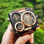 product_image_name-Oulm-ساعة OM02 - تصميم رياضي مستطيل - 3 مناطق زمنية-4