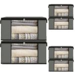 product_image_name-Generic-أكياس تخزين الملابس، قابلة للطي لتنظيم غرفة النوم,باك 5 حقيبة تخزين الملابس ذات سعة كبيرة، بمقبض مقوى، للبطانيات واللحف وملاءات السرير والوسائد والألعاب-2