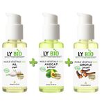 LY BIO PACK HUILE AIL 50ML - POMPE + HUILE AVOCAT 50ml - POMPE + HUILE GIROFLE 50ML - POMPE