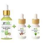 LY BIO PACK HUILE ALOE VERA 50ml - PIPETTE + HUILE ESSENTIEL GIROFLE 10ML + HUILE ESSENTIEL MENTHE 10ML