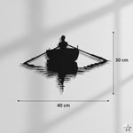 product_image_name-Generic-Tableau mural noir représente un rameur sur sa barque en bois MDF 40*30CM-1