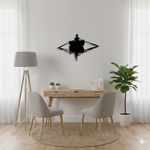 product_image_name-Generic-Tableau mural noir représente un rameur sur sa barque en bois MDF 40*30CM-3