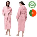 product_image_name-Generic-رداء حمام بغطاء للرأس، للنساء والرجال، مصنوع من قطن تيري بنسبة 100%، 400 جرام، مع حزام، وجيوب، ودش، ورداء حمام ناعم، ومنشفة-2