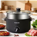 product_image_name-Generic-Marmite Électrique 2-en-1 avec Panier Vapeur – RUNBAISEN 24 cm-1