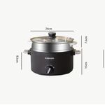 product_image_name-Generic-Marmite Électrique 2-en-1 avec Panier Vapeur – RUNBAISEN 24 cm-6