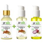 LY BIO PACK HUILE CANNELLE 50ML - PIPETTE + HUILE CANNELLE 50ML - POMPE + HUILE OIGNON 50ML - POMPE