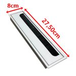 Generic Porte-câble rectangulaire en d'aluminium,trou de passe-fil avec  brosse noire Pour bureau 16x8cm à prix pas cher