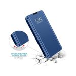 Samsung Galaxy A50 Plating Mirror Leather Case - Blue