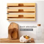 product_image_name-Generic-Distributeur 3-en-1 en Bambou – Film Alimentaire, Papier Aluminium & Papier Sulfurisé-1