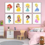 8 poster A5 Disney Princess Wall Art Canvas Painting Princesses Nursery 