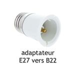 product_image_name-Generic-convertisseur B22 à E27, Douille ampoule support de lampe adaptateur,-2