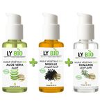 LY BIO PACK HUILE ALOE VERA 50ml - POMPE + HUILE NIGELLE 50ML - POMPE + HUILE ROMARIN 50ml - POMPE