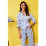 product_image_name-Defacto-قميص كم طويل بوبلين مخطط سليم فيت بياقة قميص-1