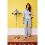 product_image_name-Defacto-قميص كم طويل بوبلين مخطط سليم فيت بياقة قميص-2