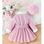 product_image_name-Generic-فستان موضة بأكمام طويلة + قبعة + حزام للبنات الصغيرات-2