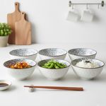 product_image_name-Generic-6 Bols détail bleu -Bol en Porcelaine - AYA HOME - 11cm - Détails couleur - Compatible lave-vaisselle-2