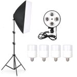 product_image_name-Puluz-Softbox d’éclairage 50x70CM Professional avec trépied 2m + 4 Lampe économique 24W-2