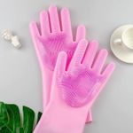 product_image_name-Generic-Gants de Nettoyage Multifonctions en Silicone avec Brosses Intégrées-7