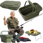 product_image_name-Generic-Panier Pliable de Pêche Vert Militaire – Multiusage Extérieur-1
