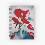 Red rose in winter Spiral Notebook Bloc note
