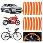 product_image_name-Generic-Lot de 20 Bandes Réfléchissantes Jantes Voiture Orange – Stickers Autocollants Roues Réfléchissants Nuit – Sécurité Routière Auto Moto – Décoration Jante Fluorescente-2