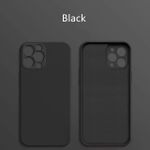 Pochette silicone pour iphone 12 pro max Housse Bord Fort,Cover,Dane noir