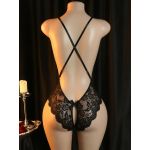 product_image_name-Generic-قميص نوم نسائي أحمر مثير مقصوص بفتحة على شكل v عميقة ومنطقة الفخذ-3