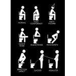 Bathroom types black  Poster Chambre Haute Qualité