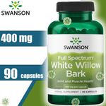product_image_name-Swanson-Swanson, Full Spectrum White Willow Bark, 400 mg, 90 Capsules Écorce de saule blanc à spectre complet-1