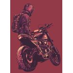 Moto illustration art  Poster Chambre Haute Qualité