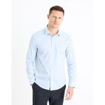 product_image_name-Celio-Chemise regular coton stretch - Bleu-1