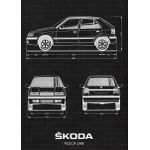 Skoda felicia 1998  Poster Chambre Haute Qualité