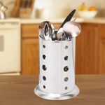 Porte-couverts de cuisine Égouttoir à cuillères Fourchette Organisateur de cuisine en acier inoxydable