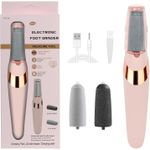 product_image_name-Generic-مبرد كهربائي للعناية بالقدمين قابل لإعادة الشحن مع رأس قابل للتبديل وإضاءة ليد وتصميم مريح لإزالة الجلد الميت والعناية بالأقدام بلون وردي-1