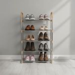 product_image_name-Generic-Étagère de chaussures à 5 niveaux en métal et plastique-2