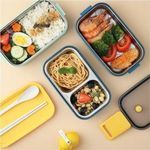 Generic Boîte Repas Compartimentée avec Couverts – Double Compartiment