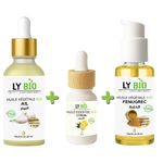 LY BIO PACK HUILE AIL 50ML - PIPETTE + HUILE ESSENTIEL CITRON 10ML + HUILE FENUGREC 50ML - POMPE
