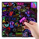 product_image_name-Generic-50 PCS Cute Neon Light Graffiti Stickers Guitare de voiture Réfrigérateur Moto -5