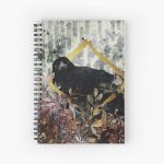 Crow Through the Portal Negative Painting  Spiral Notebook Bloc note